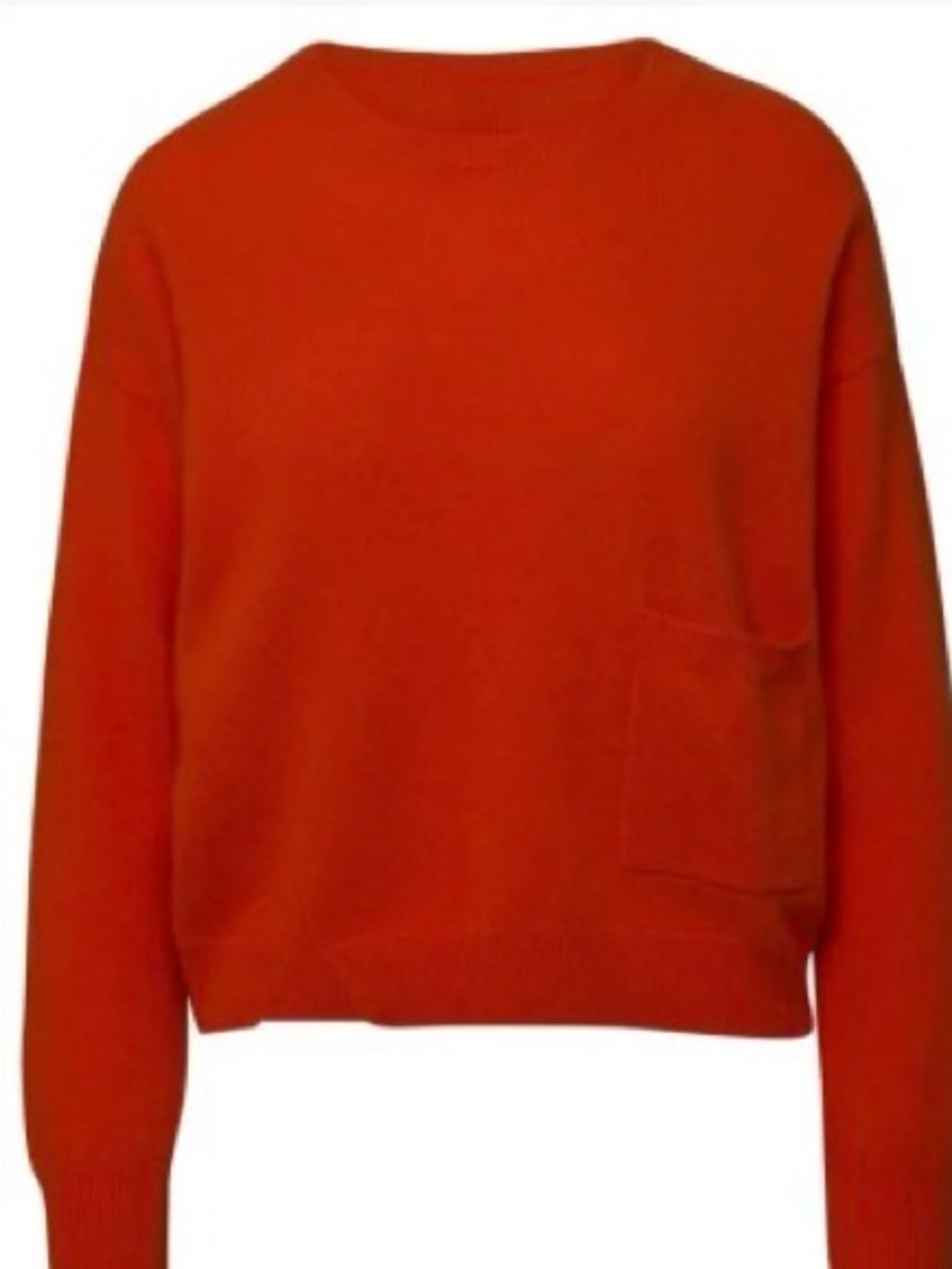 Brodie Cashmere Bright Orange/Coral Soft Sweater Size Small